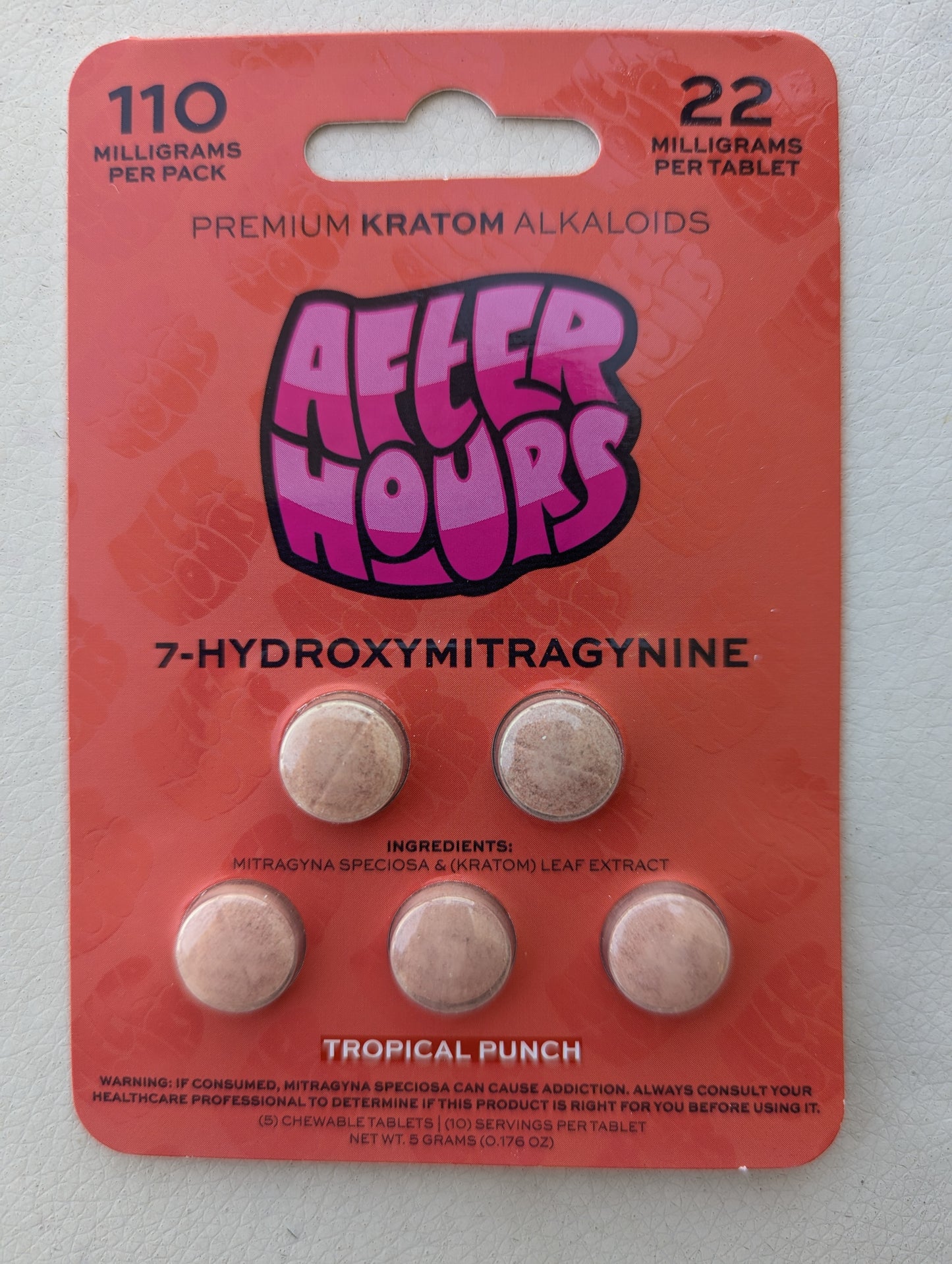 After Hours 7-OH 22mg Tablets 5ct Tropical Punch