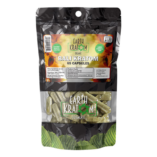Earth Kratom Red Bali Kratom Capsules