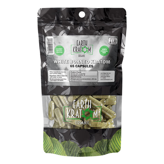 Earth Kratom White Borneo Kratom Capsules